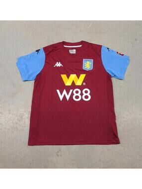 Kappa Aston Villa FC 2019-20 Home Red and Blue Soccer Jersey
